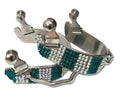 Showman Showman Ladies Size Bling Rhinestone Bumper Spurs