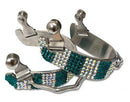 Showman Showman Ladies Size Bling Rhinestone Bumper Spurs