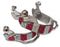 Showman Showman Ladies Size Bling Rhinestone Bumper Spurs