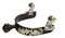 Showman Showman Ladies Size Brown Steel Roller Ball Spur With Engraved Silver