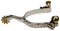 Showman Showman Ladies Size Chrome Plated Engraved Spurs With Brass Rowels