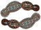 Showman Showman Ladies Size Leather Spur Straps With Navajo Diamond Print