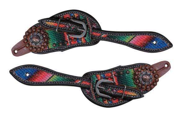 Showman Showman Ladies Size Serape Print Spur Straps