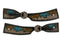 Showman Showman Ladies Spur Straps with Painted Blue Flower on Basket Tooled Leather