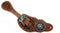 Showman Showman Ladies Spur Straps With Vintage Style Buckle And Blue Rhinestone Conchos