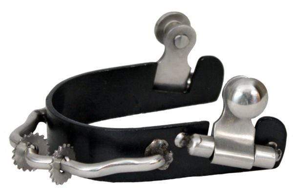 Showman Showman Ladies/Youth Size Black Steel Bumper Rowel Spurs