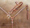 Showman Showman Leather Browband Headstall Set with Hair on Cowhide Lacing