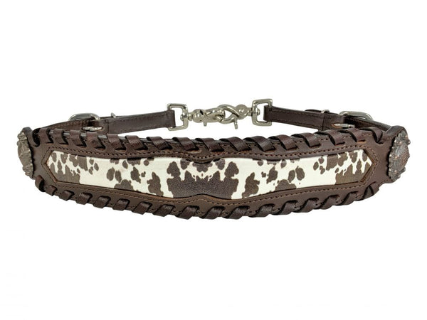 Showman Showman Leather Cowhide Print Wither Strap