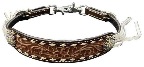 Showman Showman Leather Floral Tooled Wither Strap