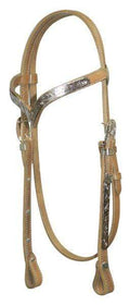 Showman Showman Leather Silver V-Brow Style Headstall