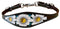 Showman Showman Leather Wither Strap with White Painted Poppy Flower Design
