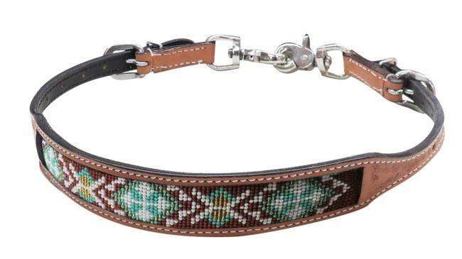 Showman Showman Light Argentina Cow Leather Wither Strap With Beaded Inlay