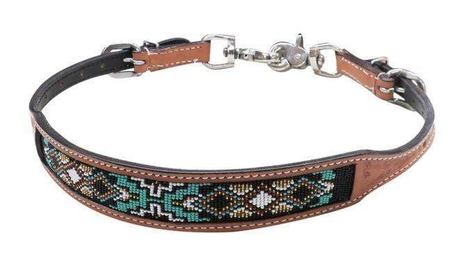 Showman Showman Light Argentina Cow Leather Wither Strap With Beaded Inlay