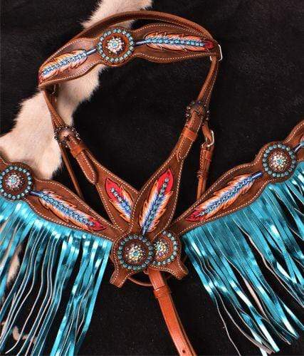 Showman Showman "Light as a Feather" Fringe Headstall Set