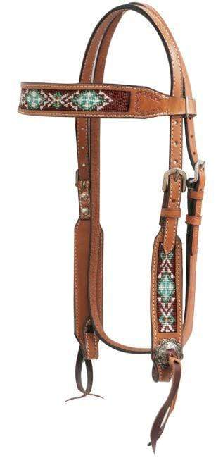 Showman Showman Light Chocolate Argentina Cow Leather Headstall