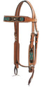 Showman Showman Light Chocolate Argentina Cow Leather Headstall