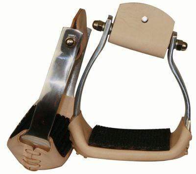 Showman Showman Light Weight Angled Aluminum Stirrups With Wide Rubber Grip Tread