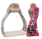 Showman Showman Lightweight Twisted Angled Aluminum Stirrups With Painted "Cowgirl Up" Design
