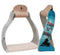 Showman Showman Lightweight Twisted Angled Aluminum Stirrups With Painted "Turn 'N' Burn" Design