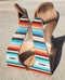 Showman Showman Lightweight Twisted Angled Aluminum Stirrups with Serape Print Overlay