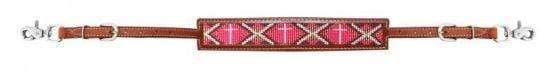 Showman Showman Medium Leather Wither Strap With Beaded Inlay