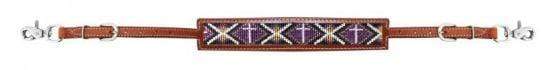 Showman Showman Medium Leather Wither Strap With Beaded Inlay