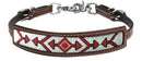 Showman Showman Medium Leather Wither Strap With Red Beaded Arrow Design Inlay