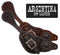 Showman Showman Men's Argentina Cow Leather Crossed Guns Concho Spur Straps