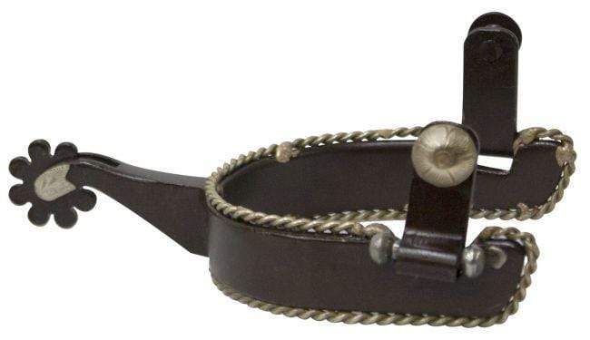 Showman Showman Men's Brown Steel Spur With Twisted Border Accent