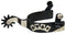 Showman Showman Men's Size Black Steel Silver Show Spur With Silver 4 Card Design With Cutouts