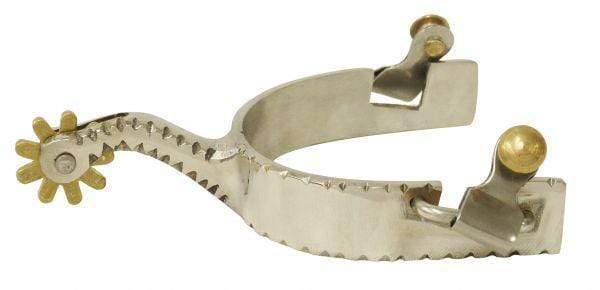 Showman Showman Men's Stainless Steel Spurs With Brass Rowel