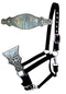 Showman Showman Nylon Bronc Halter with Snakeskin Overlay and Silver Bead Accent