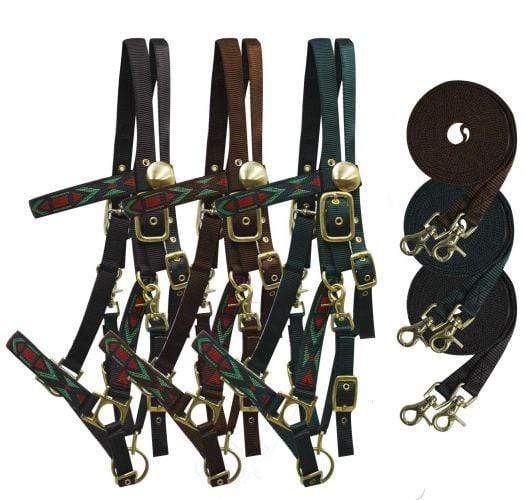 Showman Showman Nylon Halter Bridle Combo