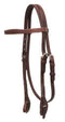 Showman Showman Oiled Harness Leather Headstall With Quick Change Bit Loops