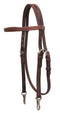 Showman Showman Oiled Harness Leather Headstall With Stainless Steel Snaps