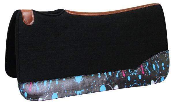 Showman Showman "Paint Splash" 24" x 24" PONY Black Felt Pad