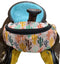 Showman Showman Pink Cactus Print Insulated Nylon Saddle Pouch