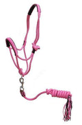 Showman Showman Pony Braided Nylon Cowboy Knot Rope Halter With Lead