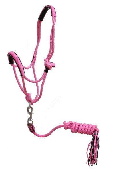 Showman Showman Pony Braided Nylon Cowboy Knot Rope Halter With Lead
