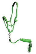Showman Showman Pony Braided Nylon Cowboy Knot Rope Halter With Lead