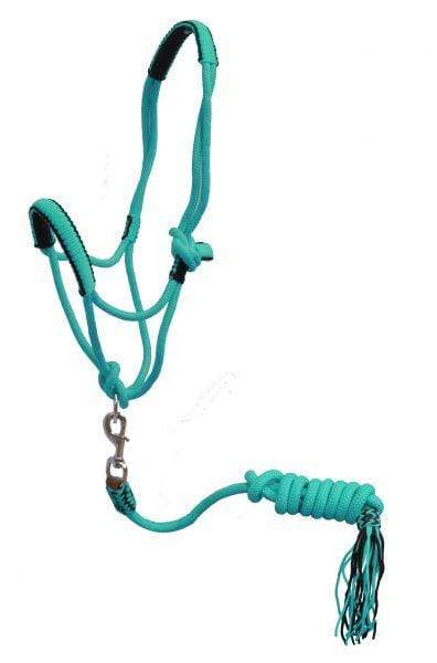 Showman Showman Pony Braided Nylon Cowboy Knot Rope Halter With Lead