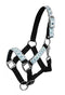Showman Showman PONY Halter with Brown And Teal Navajo Diamond Print Overlay