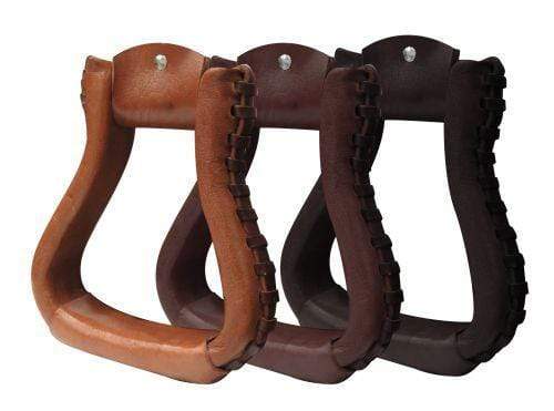 Showman Showman PONY Leather Wrapped Stirrups