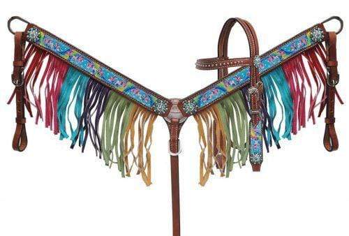 Showman Showman PONY SIZE "Rainbow Pony" Headstall Set