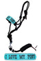 Showman Showman Pony Size Rope Halter with Turquoise Leather Noseband