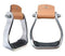 Showman Showman Pony/Youth Polished Aluminum Stirrup With Rubber Tread
