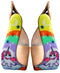 Showman Showman Pony/Youth Polished Aluminum Stirrups with Rainbow Unicorn Print