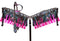 Showman Showman Rainbow Inlay Metallic One Ear Headstall Set with Crystal Conchos and Fringe Accent