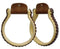 Showman Showman Rawhide Covered Oxbow Stirrups
