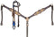 Showman Showman Royal Blue and Gold Metallic Braided Single Ear Headstall Set